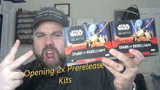 Opening x2 Prerelease Kits for Star Wars Unlimited [upl. by Phillada]