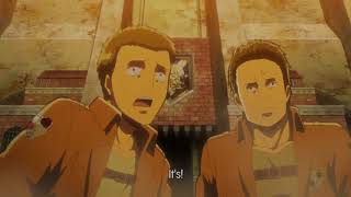 Armor Titan destroys Wall Maria  Attack on Titan Eng Sub HD [upl. by Ahsieni]