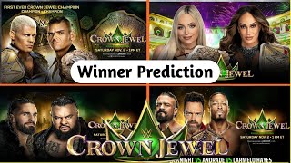 WWE Crown jewel 2024 Winner prediction [upl. by Lledyl]