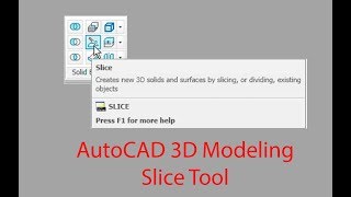 Slice tool AutoCad [upl. by Nylireg]