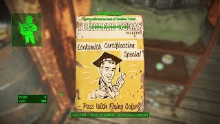 Fallout 4 Ep 279 Tumblers Today Locksmith Certification Special Pass With Flying Colors Malden cente [upl. by Einnok997]