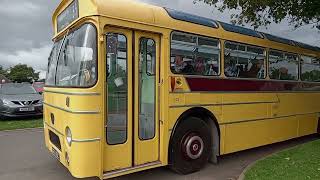 Heritage buses helping out at the Stafford Model Railway show [upl. by Airretnahs455]