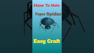 Easy Paper Spider Craft reels shorts shots diy craft [upl. by Attiuqaj]