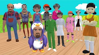 Scary Teacher 3D vs Squid Game Dresses Career Clothing Win or Lose Dressing Room 5 Times Challenge [upl. by Zischke]