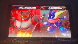 Incineroar VS Greninja In Super Smash Bros Ultimate Gameplay [upl. by Komsa]