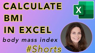 How to Calculate BMI In Excel  Shorts  Formula to Calculate Body Mass Index  English and Metric [upl. by Ainoloppa]