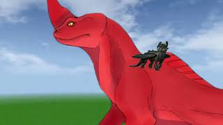 Red Bluster And Toothless VS Red DeathBewilderbeastAnd Ender Dragon [upl. by Daphna]