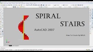 Making Spiral Stairs in AutoCAD 2007 [upl. by Ragas245]