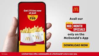 McDonalds MidMonth Specials  McDonalds India [upl. by Eaves162]