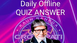 KBC offline quiz answer 06 September 2024  KBC quiz answers  KBC play alone [upl. by Tiebold]