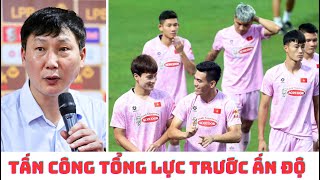 HLV Kim Sang Sik  Tiến Linh  Quang Hải  Văn Toàn  Đình Bắc vs Ấn Độ [upl. by Namyh]