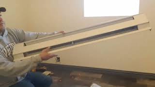 Installing Electric Baseboard Heater 240 Volt DIY [upl. by Katharina]