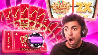 INSANE 2X CRAZY TIME TOP SLOT WIN PAID BIG [upl. by Auot]