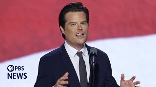 WATCH Rep Matt Gaetz speaks at 2024 Republican National Convention  2024 RNC Night 3 [upl. by Eneryc508]