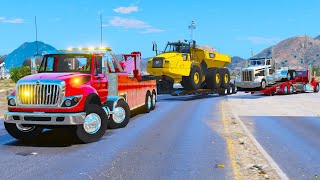 Biggest Tow Truck Towing Heaviest Load in GTA 5 RP [upl. by Nnylhsa]