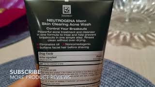 ✅ How To Use Neutrogena Mens Skin Clearing Acne Wash Review [upl. by Bak231]