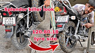 1208018 tyre size Splendor fitted big ralco tyre😯 [upl. by Yor]