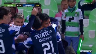 SE ADELANTA RAYADOS 🔥  Santos 01 Monterrey  FOX Liga MX  Jornada 2 [upl. by Lua]