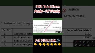 NVS Non Teaching Recruitment 2024। NVS Total Form Apply। nvsrecruitment2024 shorts education [upl. by Inavihs]