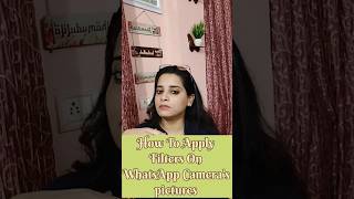 👉How to Apply Filters On Whats App Cameras Picture ytshorts shorts youtubeshortsshamiyaansari [upl. by Mercie]