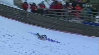 Anders Jacobsen  Planica 22 03 2013  218 metrów upadek crash fall 2 seria [upl. by Leunamnauj]