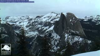 Timelapse from webcam at Yosemite National Park webcam from Sentinel Dome 20130202 [upl. by Muhan813]