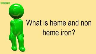 What Is Heme And Non Heme Iron [upl. by Richmond]