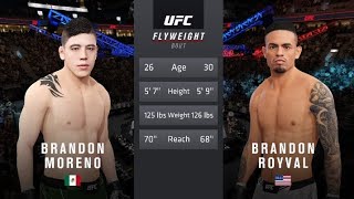 Brandon Moreno VS Brandon Royval [upl. by Nirot]