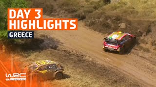 Day 3 Highlights  WRC EKO Acropolis Rally Greece 2023 [upl. by Nonnahsal]