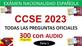 CCSE 2023 PRUEBA NACIONALIDAD ESPAÑOLA CON AUDIO [upl. by Trudy813]