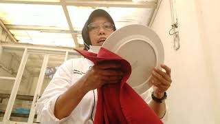 Polishing Chinaware  Dinner Plate Berat amp Lebar  Pakai 2 Cloth  Upskilling amp Reskilling Kemdikbud [upl. by Attenwad49]