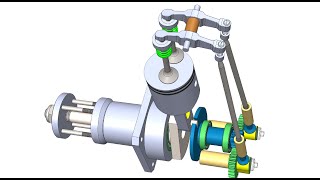 CAD Model Comes to Life in this Crankshaft Piston Animation [upl. by Reginnej858]