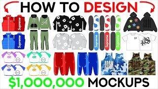 HOW TO DESIGN CLOTHING MOCKUPS FOR YOUR BRAND 2024 WALKTHROUGH [upl. by Feledy]