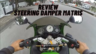 REVIEW STEERING DAMPER MATRIS CARBON DI NINJA RR [upl. by Hacissej]