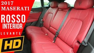 2017 Maserati Levante  Rosso Leather Interior [upl. by Aillil]