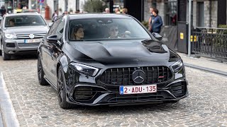 Mercedes A45 S AMG with Decat Milltek Exhaust  LOUD Acceleration Sounds [upl. by Nylra]