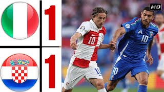 Croatia vs Italy 11 EURO 2024  Zaccagni goal 908 🤯🔥 CroaziaItalia EURO 2024 [upl. by Suoicul832]