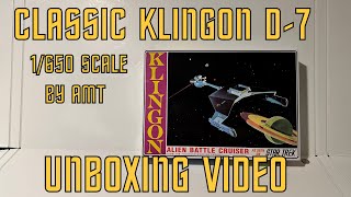 Klingon Battle Cruiser 1650 scale by AMT  Unboxing video [upl. by Akedijn]