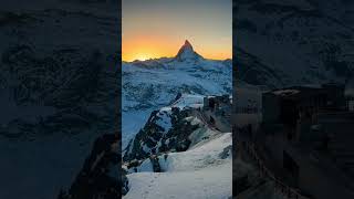 🌄 Zermatt Sunset Express A Magical Journey 🚂 zermatt switzerland train travel shorts [upl. by Bozuwa]