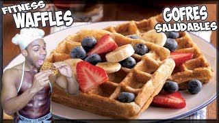 GOFRES SALUDABLES PROTEICOS  PROTEIN WAFFLES caseros y naturales  Recetas para perder peso [upl. by Cleaves]