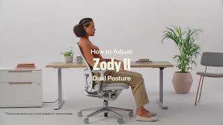 Zody II Chair Feature Dual Posture Support Explained  Haworth Ergonomic [upl. by Ecydnak253]