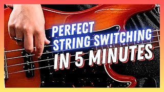 Perfect Your String Switching Technique FREE PDF  5Minute Bass Drill [upl. by Wil180]