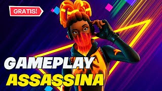 GAMEPLAY ASSASSINA VULCÂNICA SKIN GRÁTIS DO FORTNITE [upl. by Rebmak]