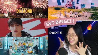 SEVENTEEN BINGE HOMERUN  Not Alone  Rock With You  Power of Love MV  REACTION Part 5 [upl. by Yzzik]