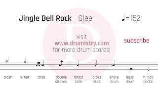 Glee  Jingle Bell Rock Drum Score [upl. by Luapsemaj809]