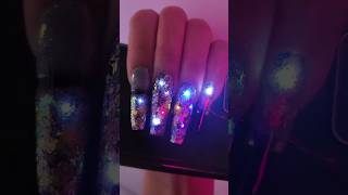 LED light nails 💅✨ short shorts shortsfeed [upl. by Nniuqal]