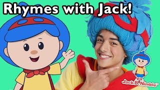 Jack Be Nimble and More Rhymes With Jack  Nursery Rhymes from Mother Goose Club [upl. by Angelika]