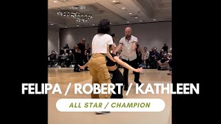 Felipa  Robert  Kathleen All Star Champions West Coast Swing All Skate [upl. by Ahsinal]