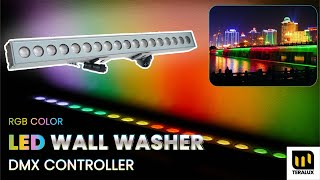 Lampu Sorot Dinding Outdoor IP65 Teralux LED Wall Washer 18W RGB DMX Control  Preview Product [upl. by Itsuj]