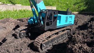 3D printed RC excavator Kobelco SK 850 LC [upl. by Rolyak]